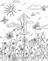 Coloring Pages Bird House Adult Whimsical Birdhouse Printable Houses Adults Flowers Getcolorings Sheets Books sketch template