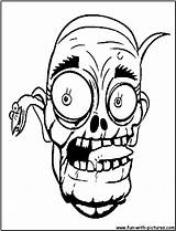 Scary Coloring Pages Zombies Zombie Printable Stencil Color Source sketch template