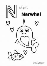 Narwhal Diythought Sheet sketch template