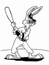 Bugs Looney Tunes Pintar Zec Warner Beisbolista Joue Jugando Beisbol Mascots Ranita Bojanke Trickfilmfiguren Longa Jogando Perna Colorea Paginas Lola sketch template