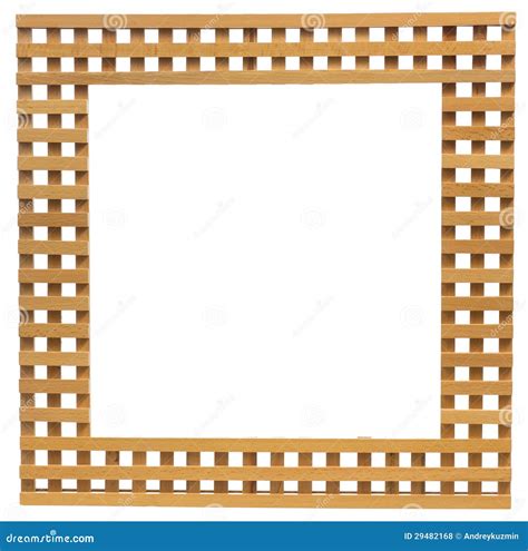 wooden lattice frame isolated stock photo image  decoration