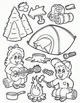 Coloring Camping Pages Mores Popular sketch template