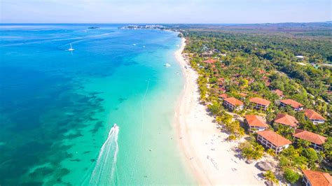 negril jamaica  mile beach  stamped