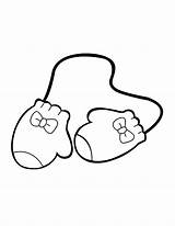 Coloring Mittens Pages Tied Together Gloves Warm Keep Hand Color Colorluna sketch template