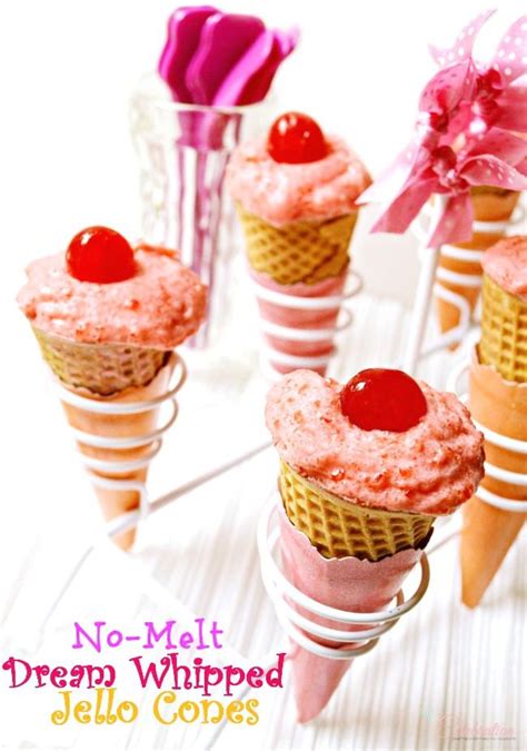 no melt dream whipped jell o cones sweets and treats jell o dessert recipes instant pudding