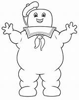Marshmallow Stay Man Puft Ghostbusters Coloring Pages Drawing Draw Slimer Logo Ghost Puff Busters Halloween Colouring Kids Party Print Drawings sketch template
