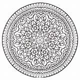 Mandala Mandalas Coloring Flowers Vintage Style Pages Adults Color Print Intricate Kids Difficult Plant Adult Vegetation Very Lot Originality Colors sketch template