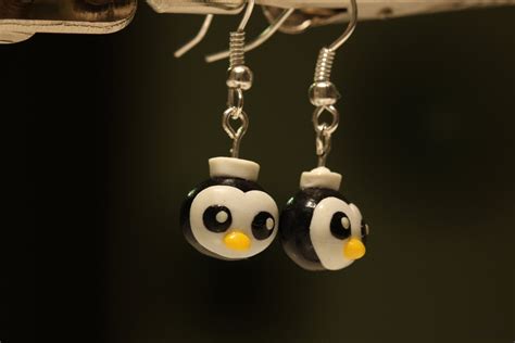 octonauts peso penguin handmade polymer clay earrings