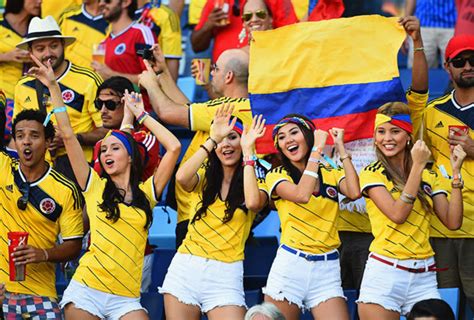 Photos Colombia Fans Dance Their Way Into Heart Of Brazil