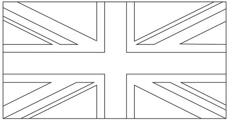 british flag  shown  black  white     outline