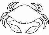 Crab Coloring Animals Sheet Pages Printable Sea Animal Simple Marine Blue Book Under Life sketch template