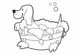 Dog Wash Coloring Large sketch template