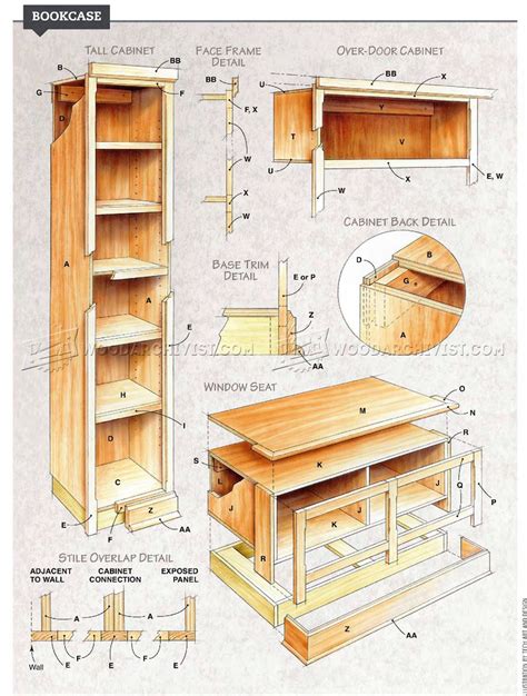 built  bookcase plans woodarchivist