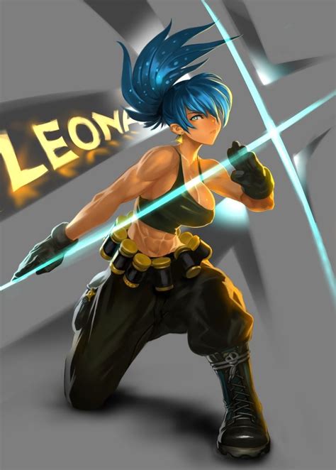 leona heidern the king of fighters series artwork by jintetsu king of