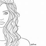 Coloring Pages Girl Color Girls Beautiful Blank Women Adults Therapy Printable Adult Face Easy Drawing Model Book Print Books Choose sketch template