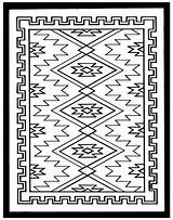Navajo Southwestern Sheets Zeichnen Dover Weaving Indianer Designlooter sketch template