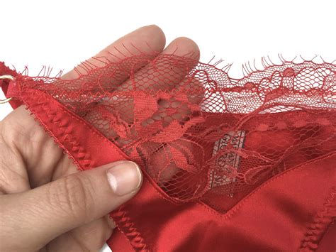 red silk and lace panties sheer tanga marianna giordana paris