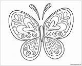 Mandala Butterfly Coloring Pages Adult Color Adults Book sketch template