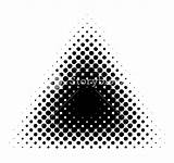 Halftone Triangle sketch template