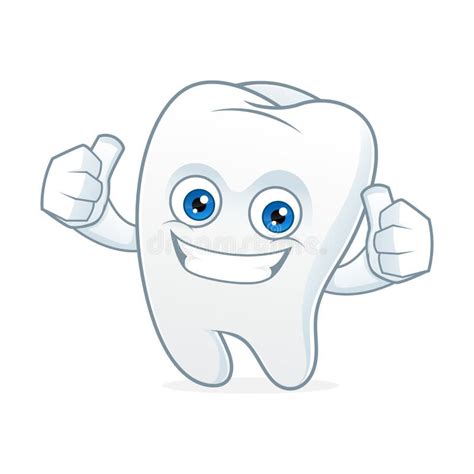 tooth cartoon mascot clean  happy stock vector illustration