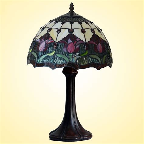 flowers tiffany table lamps vintage stained glass home decor d12h19