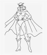 Superhero Female Coloring Pages Superheroes Drawing Template Outline Kids Cape Printable Super Girl Templates Blank Girls Colouring Hero Color Sheets sketch template