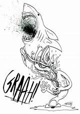 Vomit Shark Getdrawings Drawing sketch template