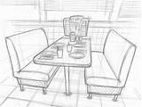 Drawing Restaurant Easy Nightlife Concept Diner Restaurants Line Linework Simsnetwork Drawings Paintingvalley Interior sketch template