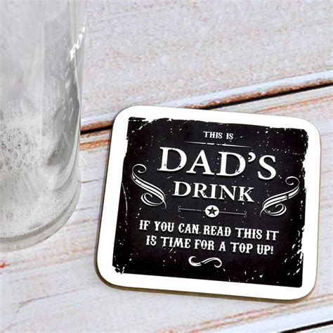Individual Funny Fathers Coaster By Oakdene Designs