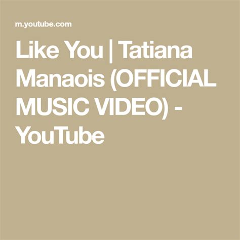 tatiana manaois official  video youtube   youtube