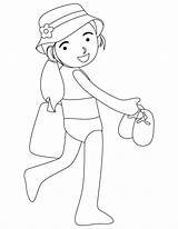 Coloring Swimsuit Pages Girl Wearing Suit Bathing Colouring Drawing Line Kids Clipart Template Zoomie Getdrawings Library sketch template