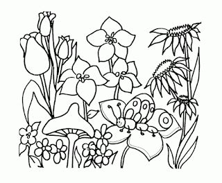 kids page spring flower garden  kids coloring pages