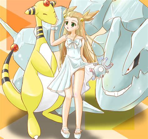 Jasmine Magnemite Ampharos And Steelix Pokemon And 2 More Drawn By