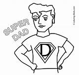 Dad Super Coloring Fathers Pages Father sketch template