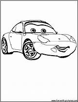 Cars Coloring Disney Sally Pages Colouring Printable Kids Fun Color King sketch template