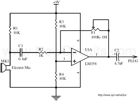 condenser mic preamp circuit diagram