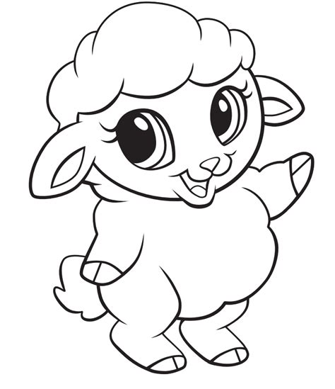 baby lamb coloring page  printable coloring pages  kids