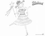Coloring Pinkalicious Pages Dancing Happy Printable Kids sketch template