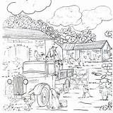 Coloring Pages Farm Country Printable Busy Working Living Book Always Garden People sketch template