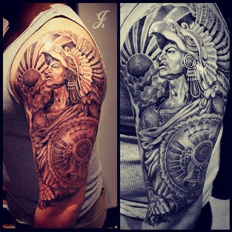 aztek men tattoos pinterest sleeve aztec warrior and sleeve tattoos
