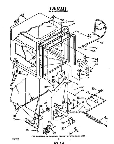 tub diagram parts list  model duxt whirlpool parts dishwasher parts searspartsdirect