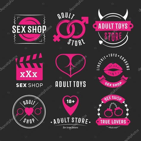 adult sex shop logos — stock vector © nihilart 145414251