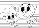 Gumball Anais Coloring Games sketch template