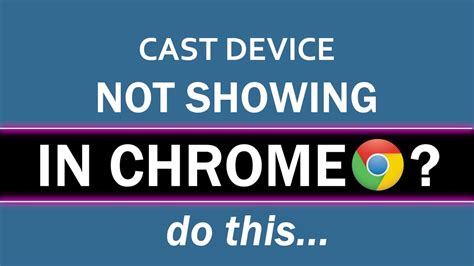 fix cast device  showing  chrome youtube