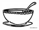 Soup Bowl Coloring Pages Colormegood sketch template