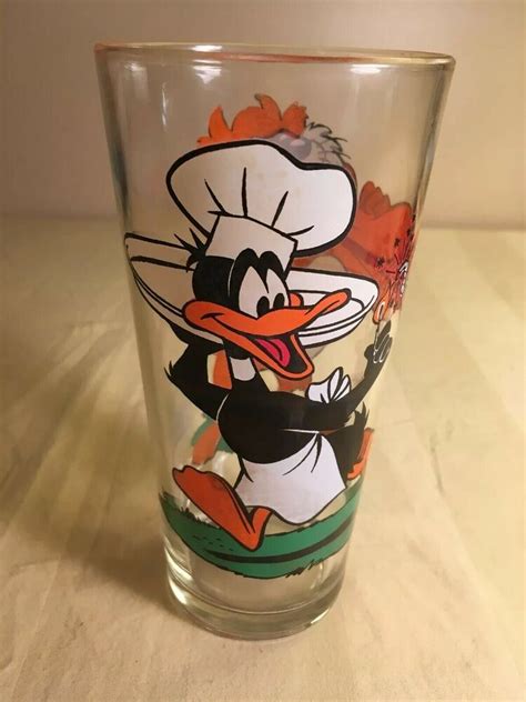 1976 Pepsi Collector Series Daffy Duck And Taz Glass Warner Bros Looney