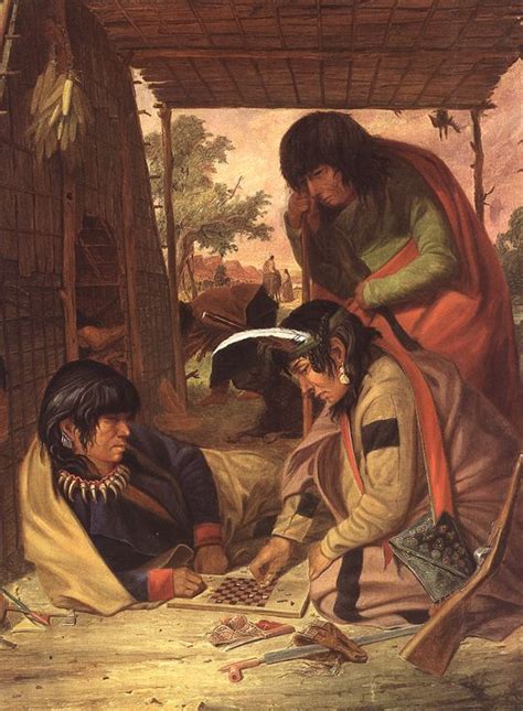 Eastman Chippewa Indians Playing Checkers American Indian Artwork
