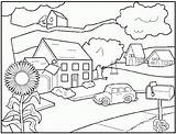 House Kids Coloring Pages Buildings Popular Boys sketch template