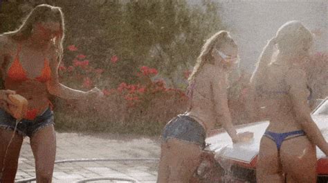 Sexy Hot Bikini Porn Babes Soapy Fun Washing Car Antdv