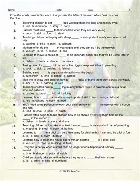 parenting therapy worksheets